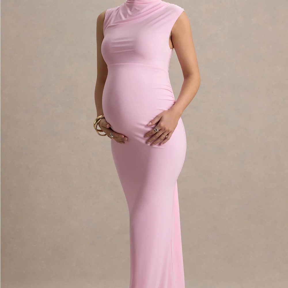 Club L London Soft Pink Maxi Dress